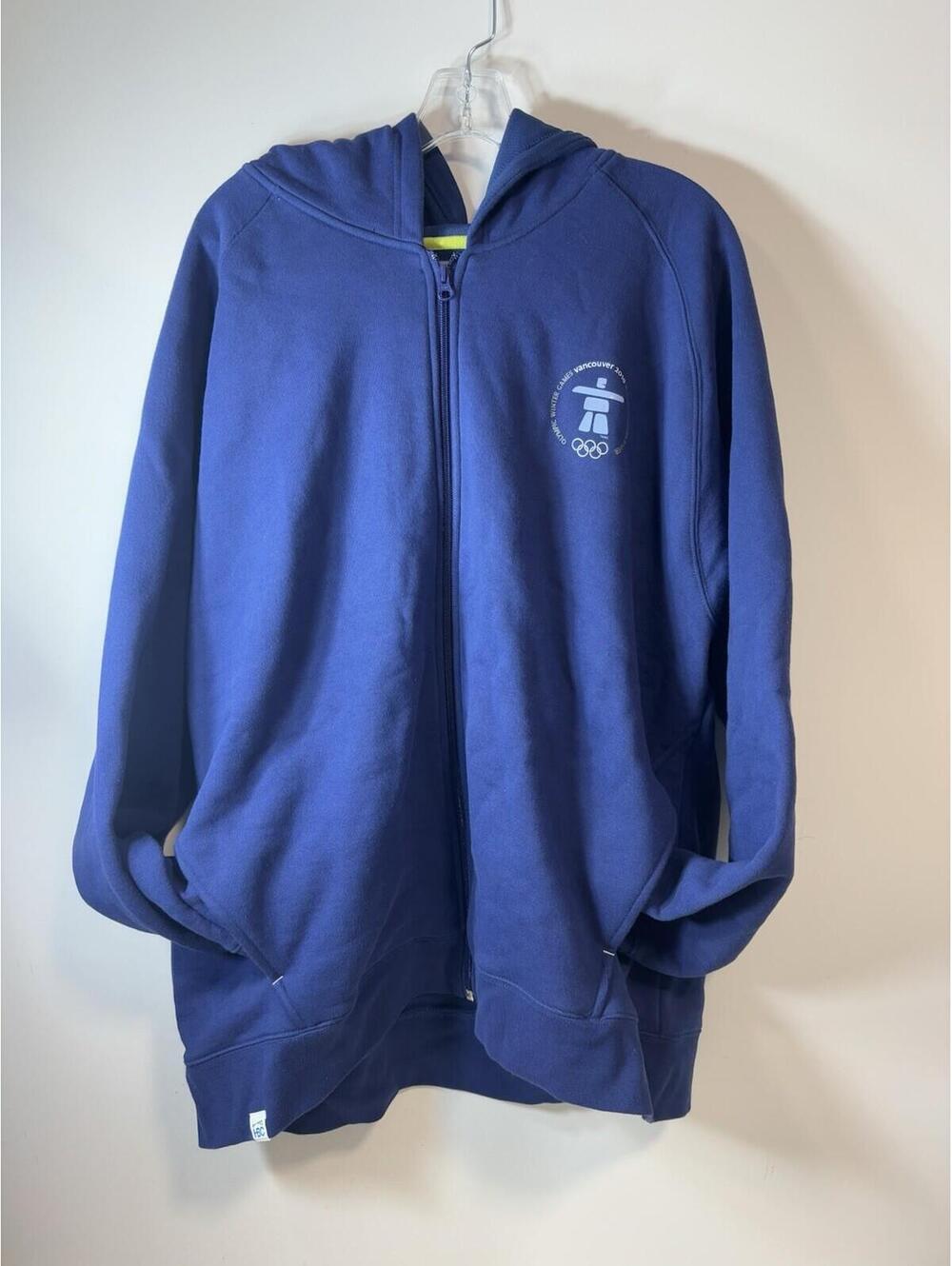 2010 Vancouver Olympics Hoodie Blue Full Zip Hudson’s Bay HBC XL